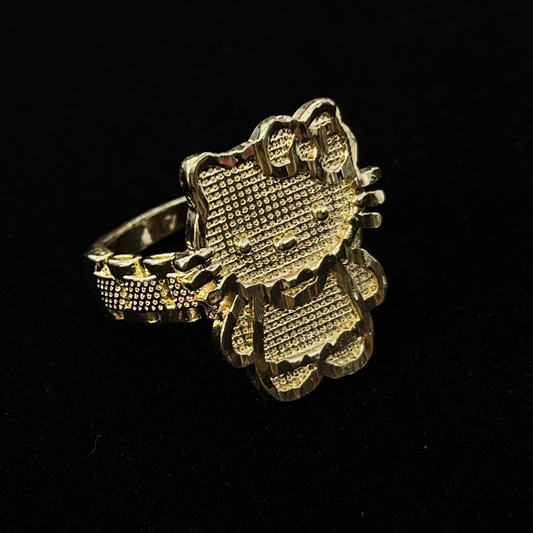 Hi Cat Body Ring - Gold Plated