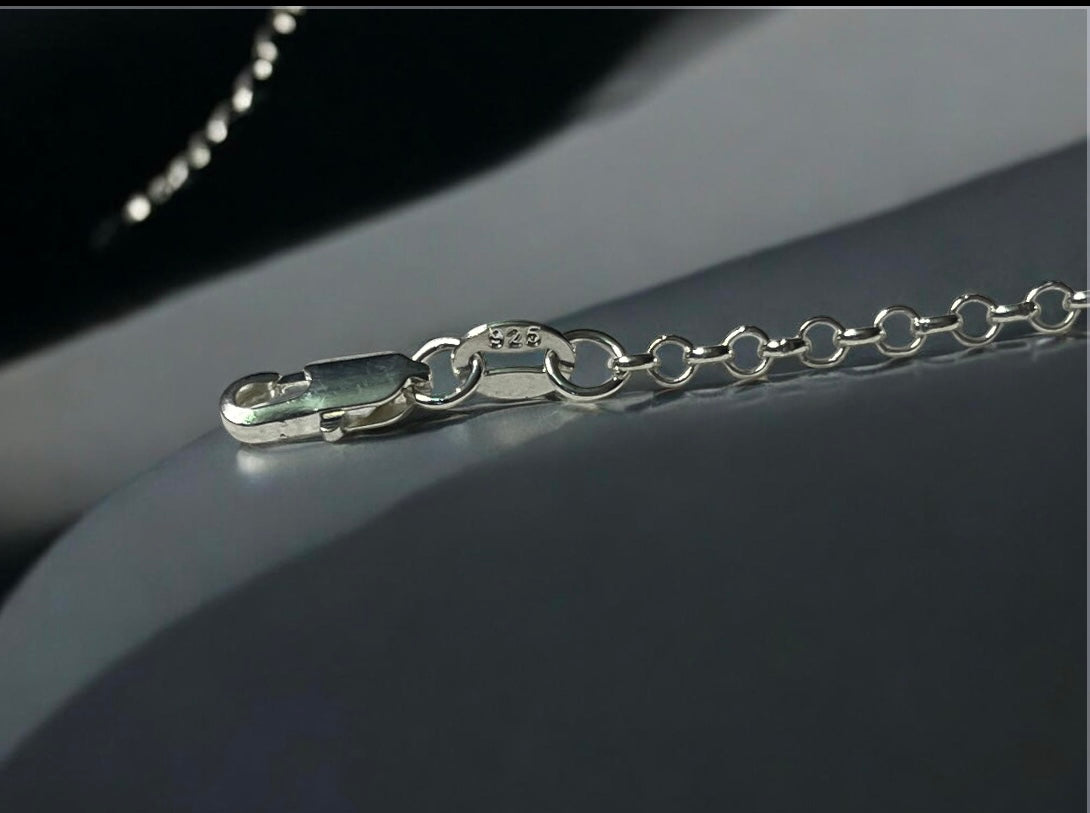 925 Silver Clover Bracelet - Solid Stone