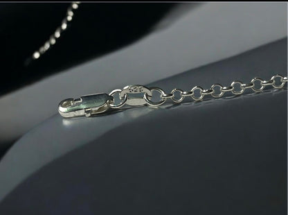 925 Silver Clover Bracelet - Solid Stone