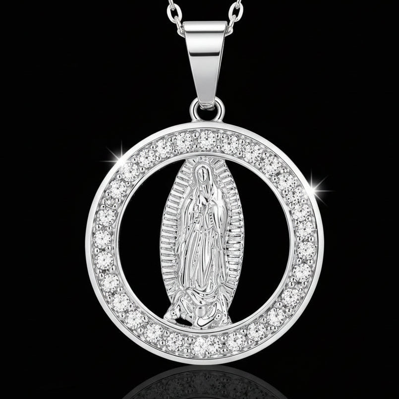 Icy Virgin Mary Pendant