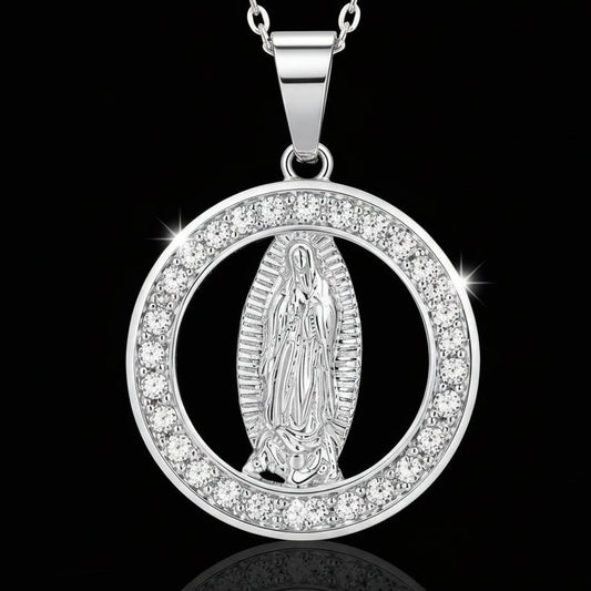 Icy Virgin Mary Pendant