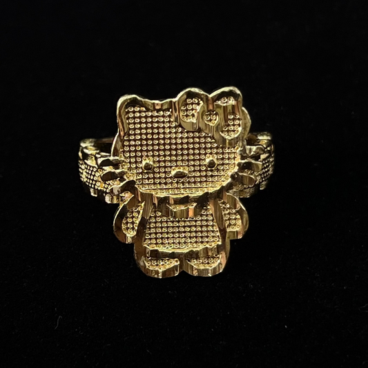 Hi Cat Body Ring - Gold Plated