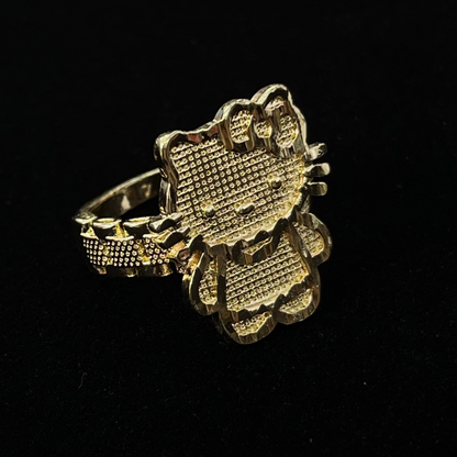 Hi Cat Body Ring - Gold Plated