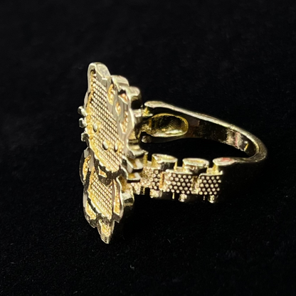 Hi Cat Body Ring - Gold Plated