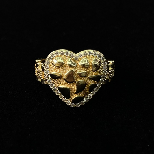 Heart Nugget Ring - Gold Plated