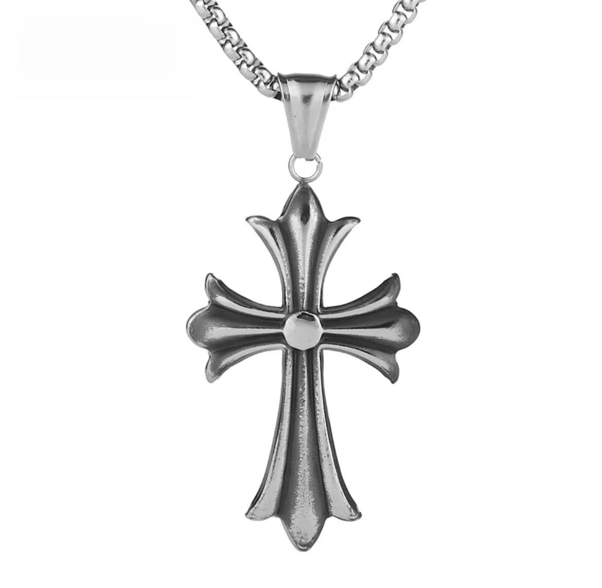 Chrome Cross Pendant