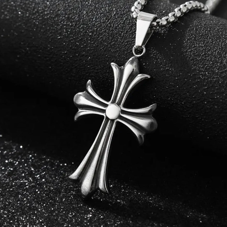 Chrome Cross Pendant