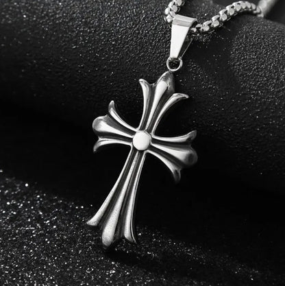 Chrome Cross Pendant