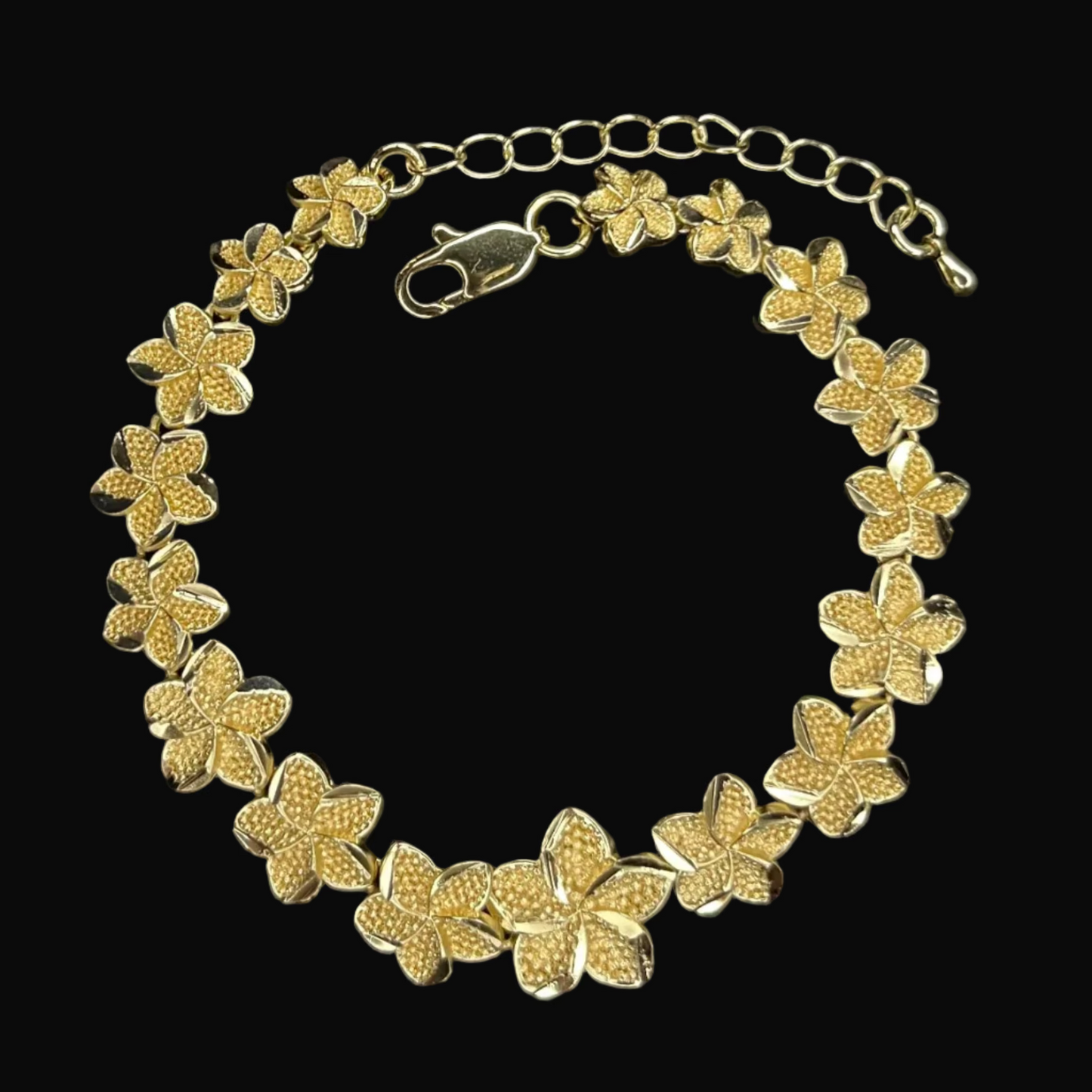 Gold Hibiscus Bracelet