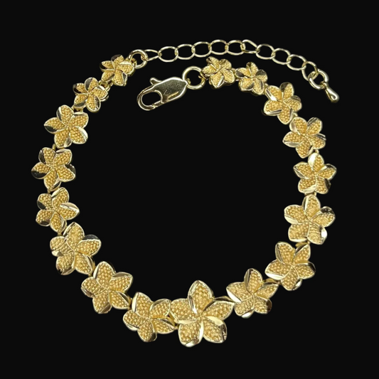 Gold Hibiscus Bracelet