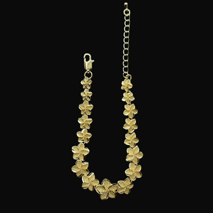 Gold Hibiscus Bracelet