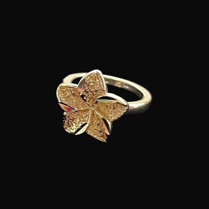 Gold Hibiscus Ring