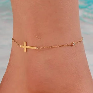 Cross- Anklet