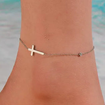 Cross- Anklet