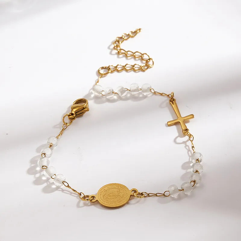 Clear Rosary Bracelet