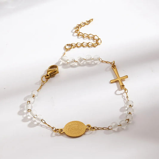 Clear Rosary Bracelet