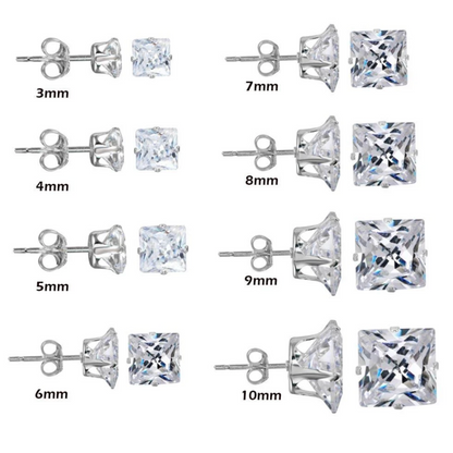 Diamond square stud